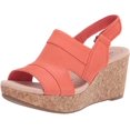 thumbnail image 1 of Clarks 26145428: Women's Annadel Ivory Coral Nubuck Wedge Sandal (8.5 B(M) US Women), 1 of 6