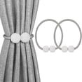 thumbnail image 1 of LAICAIW 2 Pack Embrasses Magnétiques pour Rideaux, Embrasses Décoratives pour Rideaux de Fenêtre (Gris), 1 of 6