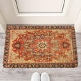 thumbnail image 2 of Bohemian Orange Carpet Welcome Doormat for Indoor/Outdoor Entrance Bohemian Orange Carpet Decoration Door Mat Kitchen Door Mat Bedroom Doormat 17x30 Inch, 2 of 6