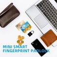 thumbnail image 4 of Eleanos New, USB Charging Fingerprint Smart Padlock Metal Digital Smart Door Lock Keyless Identification Lock 0.5 Seconds Unlock Luggage Lock, 4 of 4