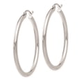 thumbnail image 3 of FJC Finejewelers 14 kt White Gold Lightweight Polished 2.5mm Tube Hoop Earrings, 3 of 5