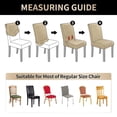 thumbnail image 4 of 4 Pack Dining Chair Covers,Stretch Chair Covers,Chair Seat Covers for Dining Room Kitchen,Removable,Washable,Black, 4 of 10