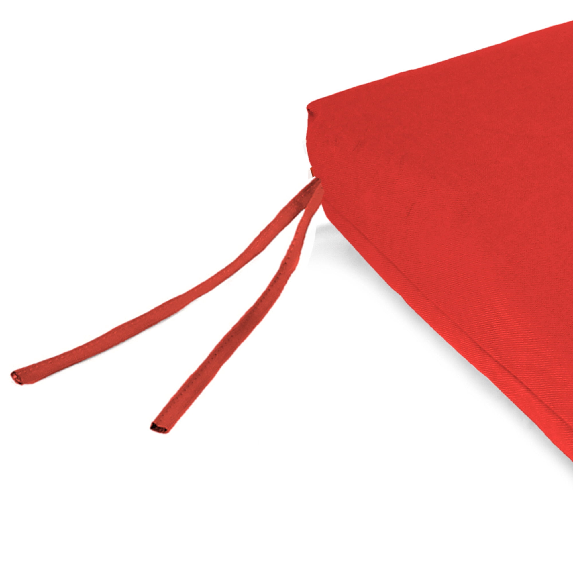 Jordan Manufacturing 20" x 20" Sangria Red Solid Rectangular Outdoor Chair Pad Seat Cushion with Ties (2 Pack)
