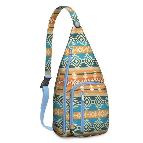 Nordic Style Sling Bag - Water-resistant Vintage Inspired Small Shoulder Bag with Artistic Boho Patterns for Women