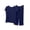 Blue, variant on Pajama Set Women 2 Piece V Neck Comfortable Lounge Set Lightweight Loungewear Solid Classic Sleepwear