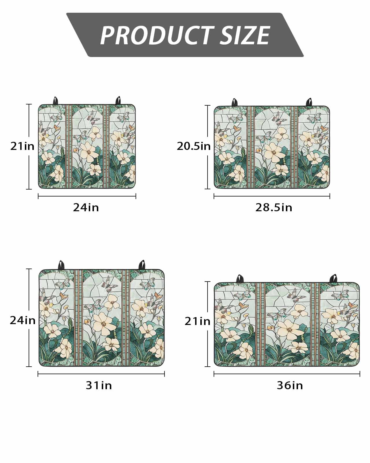 Stove Top Covers for Electric Stove, Spring Glass Stovetop Cover Protector, Butterfly Summer Botanical Flower Induction Cooktop Protector Oven Mat for Kitchen Countertop 24"x21"