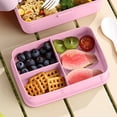 thumbnail image 6 of Cute Bear Bento Box, 2 Tier Stackable Lunch Box, Snack Containers Set, 6 of 6