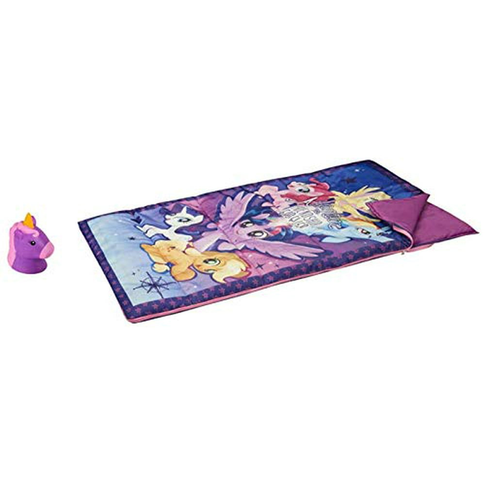 hasbro my little pony sleeping bag with bonus cuddle pillow