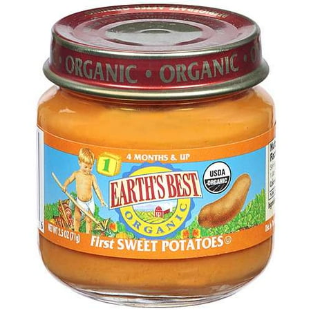Earth's Best For Children 4 Months & Up Organic First Sweet Potatoes, 2.5 Oz, 12 Pack