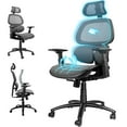 thumbnail image 4 of ComHoma Office Chair Mesh Desk Chair Ergonomic High Back Computer Chair, Gray, 4 of 8