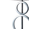 thumbnail image 4 of 29" Silver Metal Bedside Geo Table Lamp With White and Black Trim Classic Drum Shade, 4 of 6