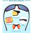 thumbnail image 2 of Liangnv 6 pares de gafas de sol polarizadas para deportes al aire libre para hombres y mujeres para conducir, pescar, andar en bicicleta, correr, protección UV, reducir el deslumbr, 2 of 5