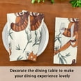 thumbnail image 6 of 4 Pack 20'' x20" Satin Table Napkins Dinner Napkins for wedding Party Decoration events Red Panda Pattern, 6 of 6