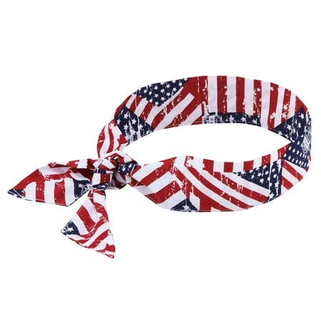 Ergodyne Chill-Its® 6700 Evaporative Cooling Bandana - Tie, Stars & Stripes