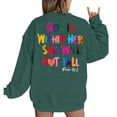 thumbnail image 5 of Sales Today Clearance Fall Sweatshirts for Women Sweatshirt Women Verse Pullover God Is Within Her Long Sleeve Inspirational Blouse Top, 5 of 6