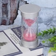 thumbnail image 3 of Reloj de arena plateado y rosa con temporizador de 25 minutos, reloj de arena para escritorio, juguete decorativo, 3 of 8