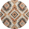thumbnail image 2 of Addison Rugs Mayfield Premium Machine Washable Transitional Aztec Terracotta Round Rug, 8' x 8', 2 of 6