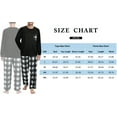 thumbnail image 5 of GENTS BLISS Men Pajamas Set Long Sleeve 2 Piece Set Crewneck Shirts with Pocket and Plaid Soft Bottoms Sets Sleep Pajamas for Men, 5 of 7