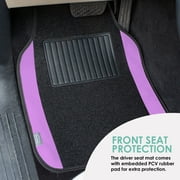FH Group Carpet Floor Mats for Car, SUV, Van Universal Fit w/ Free Gift - Full Set F14407Purple