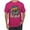 Fuschia, variant on Funny Neon Sloth | Dean Russo Art Animal Lover Men's T-Shirt, Black, 3XL