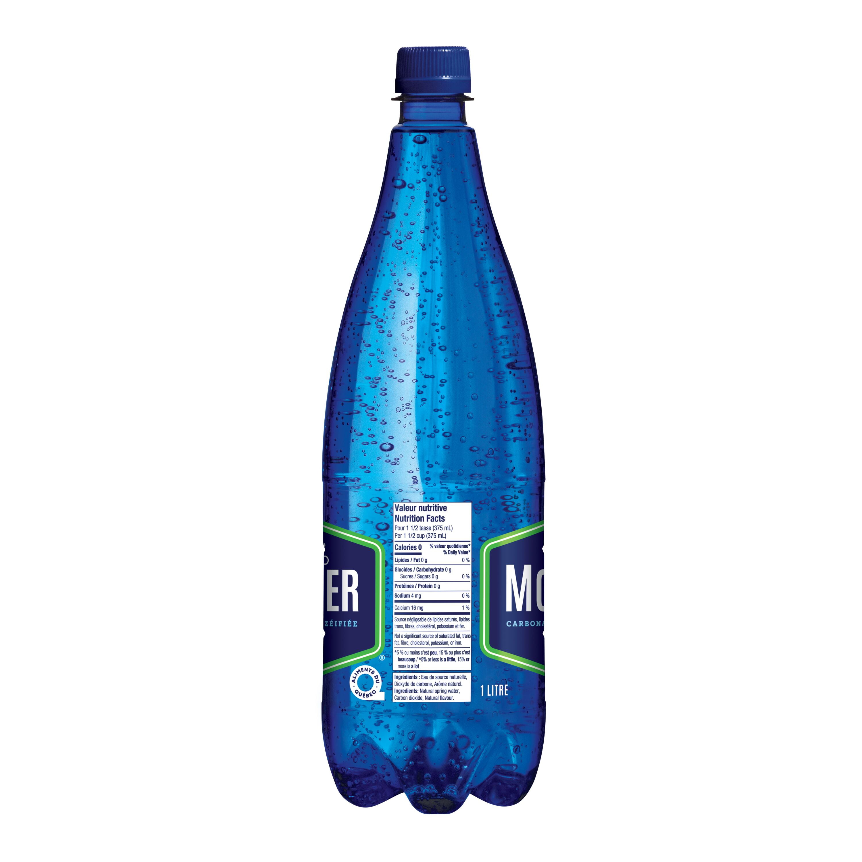 Montellier Lime Carbonated Natural Spring Water 1 L, Bottle, 1L