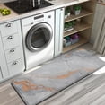 thumbnail image 3 of Gray Orange Marble Pattern Kitchen Rug Mat,Kitchen Runner Rugs Non Skid Washable,Decorative Kitchen Floor Mats for Kitchen,Sink,Laundry,17"x47.2", 3 of 7