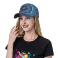 thumbnail image 5 of Honeii Dot Painting Print Hat, Women's Baseball Hat Unisex Fit, Baseball Cap,Adjustable One Size, 5 of 6
