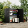 thumbnail image 2 of Indoor/Outdoor Storage Cabinet Waterproof, 34"x15"x34" Plastic Outdoor Storage Box for Garden Balcony Bathroom, All Weather Outdoor Storage Clearance, DIY Usage, 2 of 10