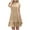 Khaki, variant on Axiiglly Summer Dress for Women Sleeveless Flowy Tank Dress Solid Color Ruched Sundresses Casual Summer Beach Dress Crew Neck Vacation Mini Dress