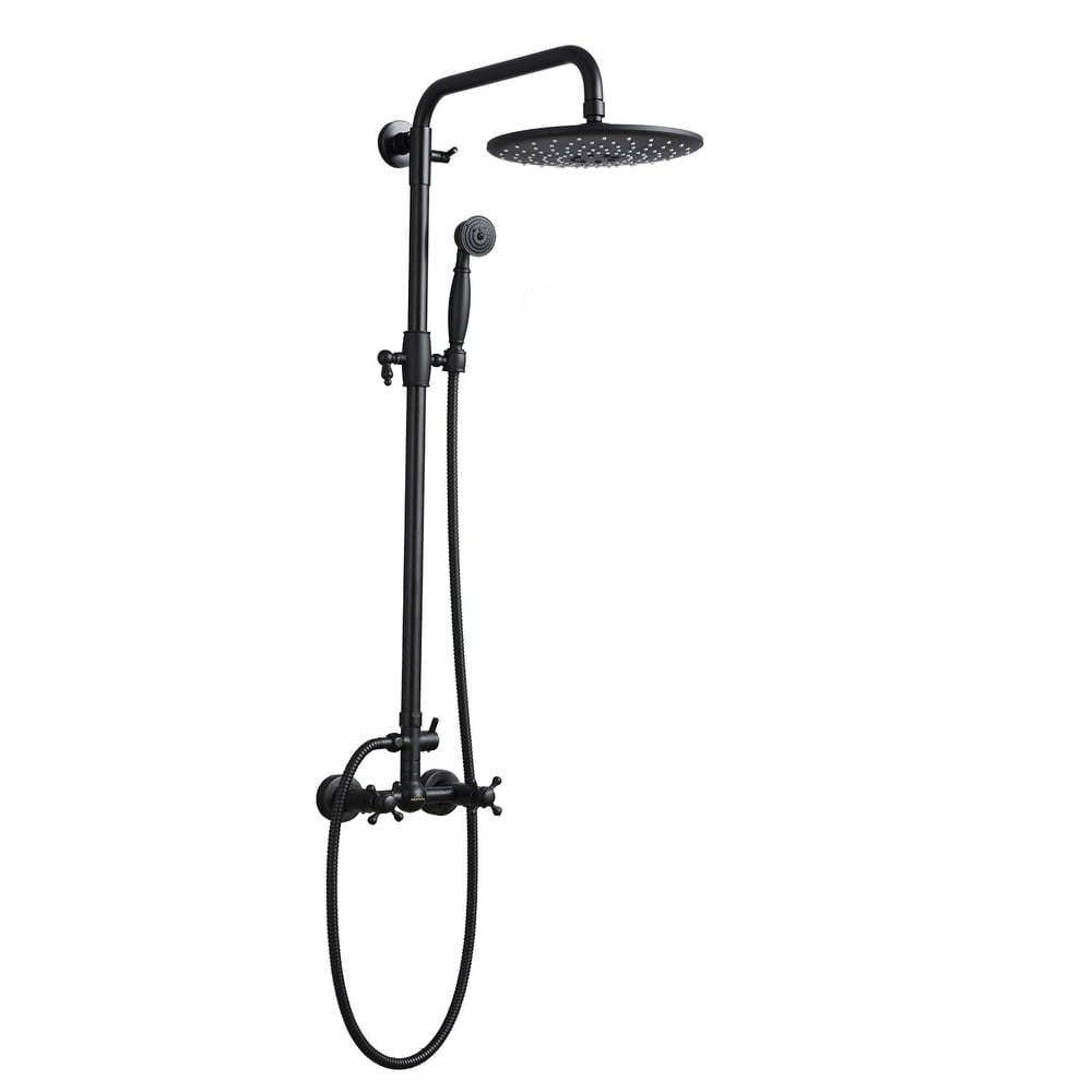 Proox Rainfall Showerhead Wall Mounted Bath Hand Shower System with Adjustable Slide Bar
