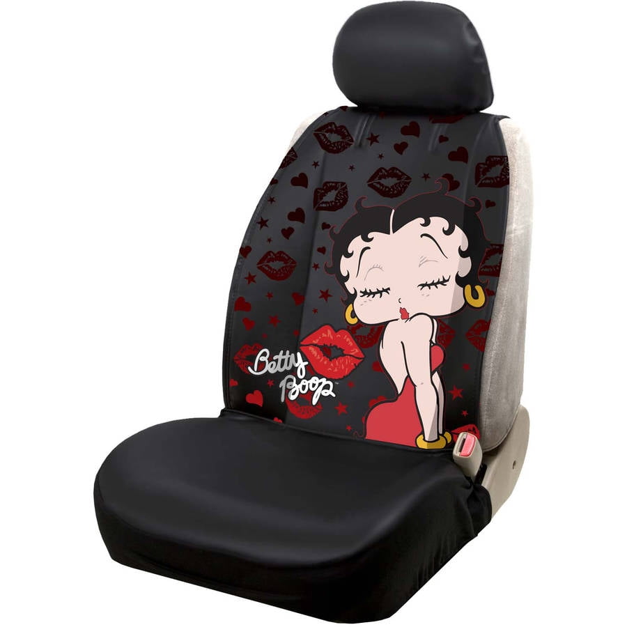 - Betty Boop and 1 Steering Wheel Cover 2 Rear Floor Mats A 7 Piece Betty Boop Gift Set: 2 Lowback Seat Covers 2 Front Floor Mats
