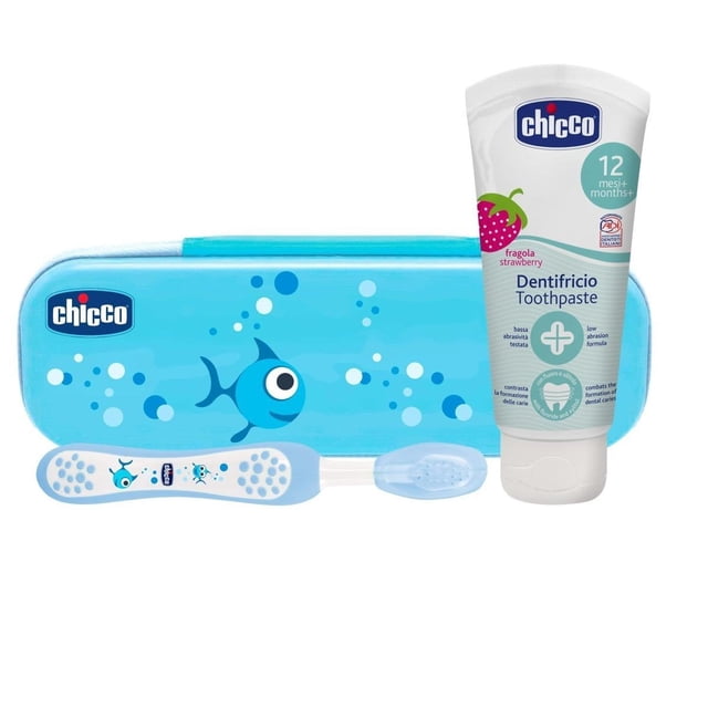 Set de Cuidado Oral Chicco Color Azul