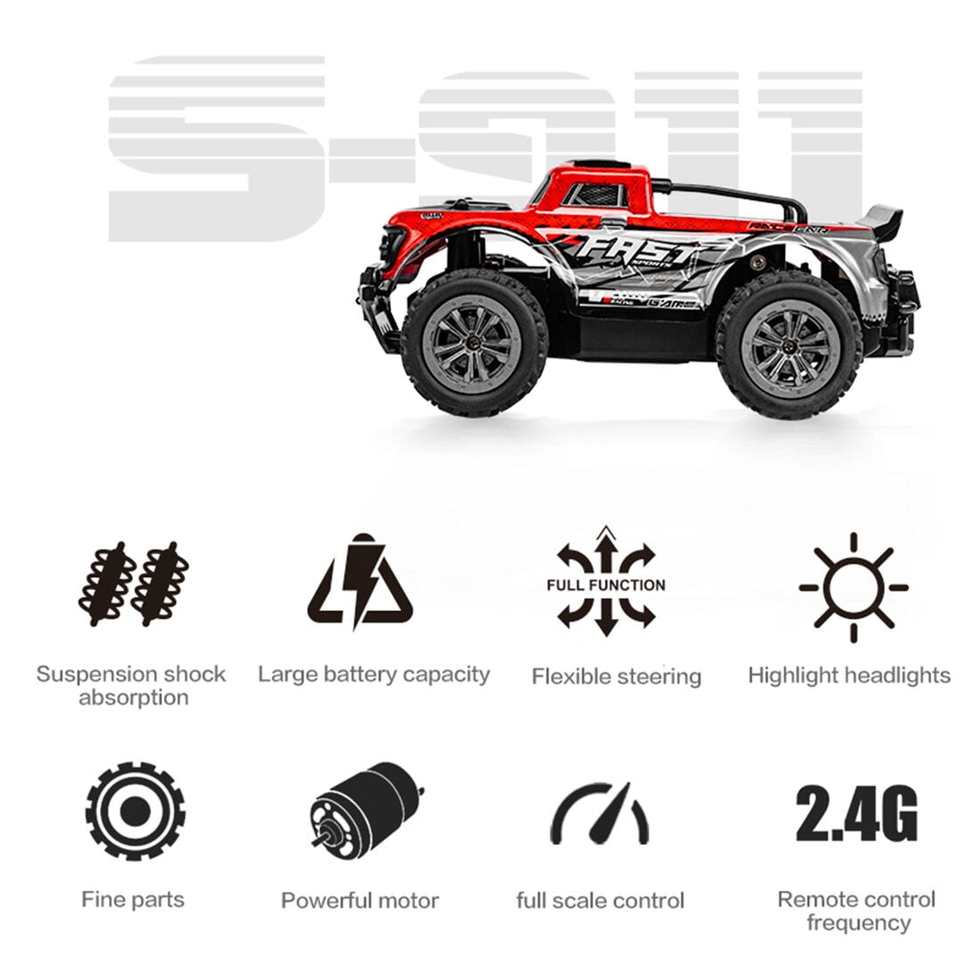 RC Electric Crawler Drift Car, 2.4GHz Mini Off-Road Truck with 2-Speed Transmission, 1/20 Scale Full Proportional Remote Control Vehicle for Collectors (RTR Version)