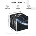 thumbnail image 4 of Fotbe Astronaut Standing In The Moon Porta Pañuelos Decorativo de Cuero, Caja Cuadrada Moderna para Pañuelos Faciales, Organizador y Dispensador 5x5x5'', 4 of 7