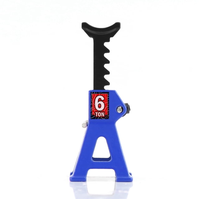 2-Piece Metal Simulation Jack Stand Repair Tool Kit for 1/24 Scale RC Tracked Vehicles & Die-Cast Models, Blue & Black/Yellow/Red & Green Options, 210×210×5.3mm Size, 13g Each, Plastic Package
