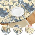 thumbnail image 4 of Pioneer Flower Floral Print Pattern Round Fitted Tablecloth with Elastic Edge,Dining Table Cover Waterproof,Outdoor Round Tablecloth for Camping,Dining,Indoor and Outdoor, 4 of 7