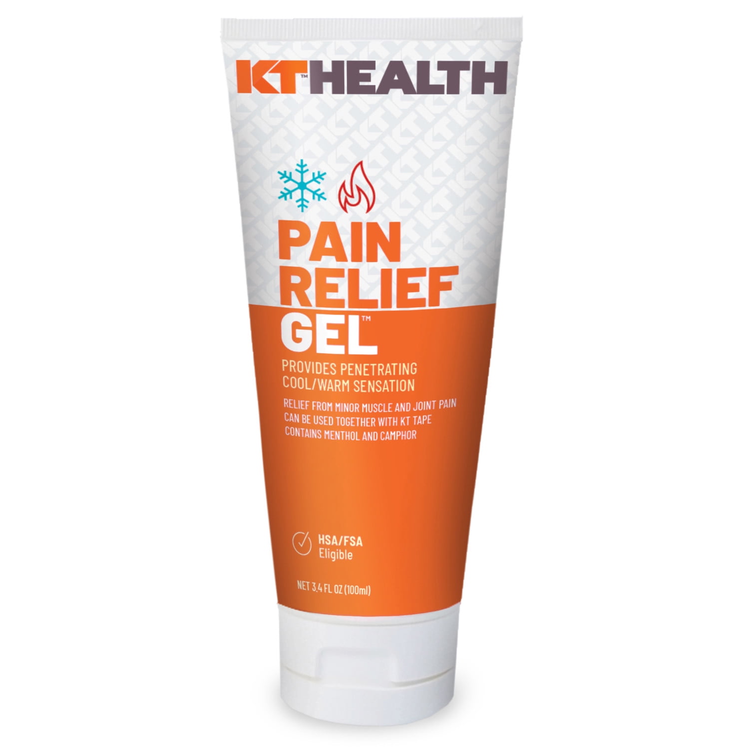 KT Tape Recovery Plus Pain Relief Gel Tube, Cool and Warm, Clear Gel, 3.4 fl oz