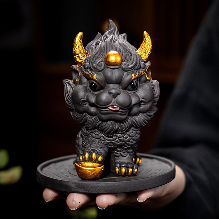 Kirin Statue Kirin Figurine Tea Pet Sculpture Creative Small Kirin