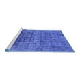 thumbnail image 2 of Ahgly Company Machine Washable Indoor Square Oriental Blue Industrial Area Rugs, 8' Square, 2 of 4