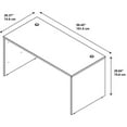 thumbnail image 7 of Scranton & Co 60" Contemporary Engineered Wood Office Desk in Cherry/Gray, 7 of 7