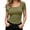 *Army Green, variant on VBVC Women's Square Neck Ribbed Short Sleeve Top , Ladies' Slim Fit Stretchy Basic Tee , Soft Casual Layering T-Shirts For Women,Army Green,S-2XL