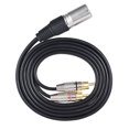 thumbnail image 4 of 3M 1 XLR to 2 RCA Male Plug Stereo Audio Cable Connector Y Splitter Wire Cord 1, 4 of 6