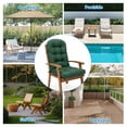 thumbnail image 5 of TOPCHANCES Outdoor Adirondack Chair Cushion with Ties, Water-Resistant Oxford Fabric High Back Rocking Chair Cushions (Dark Green), 5 of 10