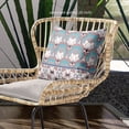 thumbnail image 2 of Amrita Sen Lotus Throw Pillow in Mint Gray Orange 16x16, 2 of 5