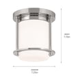 thumbnail image 2 of 52596PN Kichler Lighting Brit - 1 Light Flush Mount-7.75 Inches Tall and 7.25 Inches Wide-Polished Nickel Finish, 2 of 3