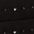 thumbnail image 3 of Rea Nightstand- 2 Drawers with Crystal Knobs- Black Velvet Upholstery, 3 of 7