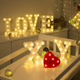 thumbnail image 3 of Alfabeto de luces de letras LED, luz de letras LED, decoración LED para fiesta de cumpleaños, bar, decoración de bodas y festivales, V, 3 of 5
