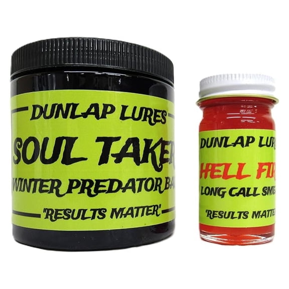 Dunlap Lures Bundle, Hellfire Lure 1oz Soul Taker Bait 8 oz, Coyote, , Bobcat Trapping Supplies, 2 Pieces