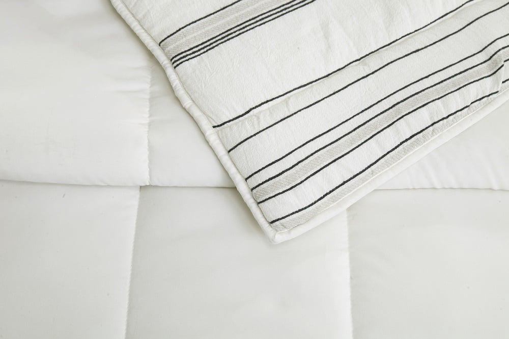Better Homes & Gardens Ticking Stripe Cotton Pillow Shams, Off-White, King (2 Count), All Ages