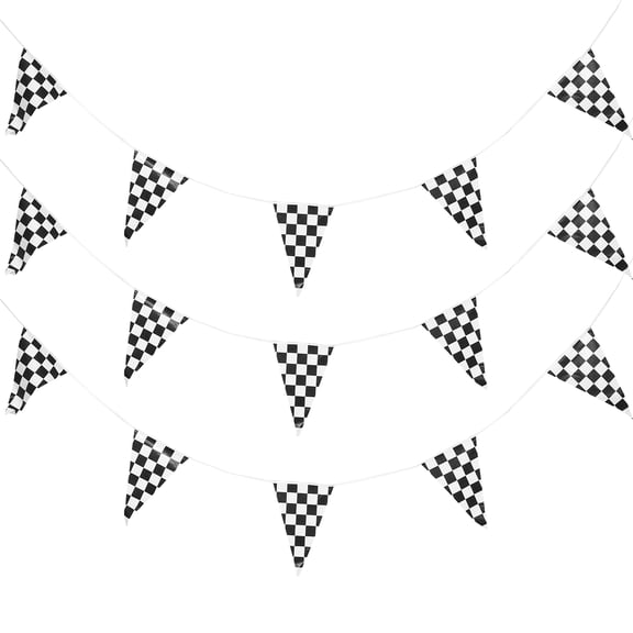 Toyandona Racing Flag Set Multi Pe Checkered Pennants for Outdoor Events 2Sets